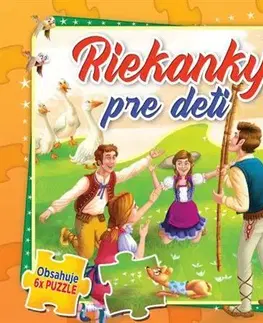 Leporelá, krabičky, puzzle knihy Riekanky pre deti - Obsahuje 6x puzzle