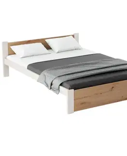 Dvojlôžkové postele Posteľ Bergen Kašmír + Dub Artisan 200