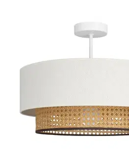 Svietidlá  Prisadený luster NATIA 1xE27/60W/230V pr. 45 cm biela/hnedá H0239