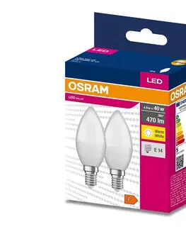 LED osvetlenie SADA 2x LED Žiarovka B35 E14/4,9W/230V 3000K - Osram 4058075628052