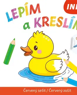 Nalepovačky, vystrihovačky, skladačky Lepím a kreslím - Červený sešit / Červený zošit (CZ/SK vydanie)