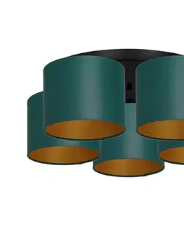 Svietidlá  Luster prisadený ARDEN 5xE27/60W/230V zelená/zlatá 3546