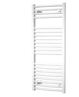 Radiátory do kúpeľne Mereo Vykurovací rebrík, oblý, 600x1330 mm, biely MT42