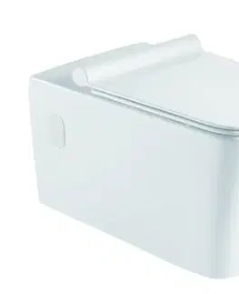 Záchody OLSEN SPA - Závesné WC orloja II. RIMLESS sa SLIM sedadlom Soft-close OLKLT003ER
