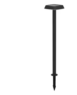 Záhradné lampy Eglo 901072 - LED solárne svietidlo DREOLI LED/8,5W/3,7V 2200 mAh IP44 čierna 901072