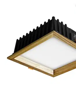 Svietidlá APLED - LED Podhľadové SQUARE WOODLINE LED/12W/230V 3000K 17x17 cm jaseň masív 21300