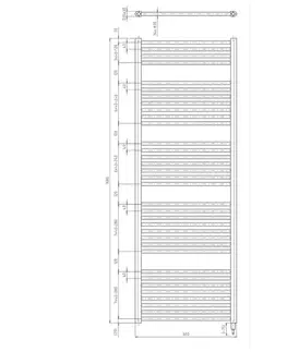 Radiátory do kúpeľne AQUALINE - DIRECT-E elektrické vykurovacie teleso, rovné, 600x1680 800 W, čierna ILE66TB