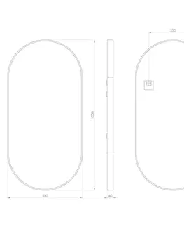 Kúpeľňový nábytok SAPHO - AVONA oválne zrkadlo v ráme 50x100cm, zlatá mat AV500G