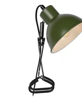 Lampy Lucide 45987/01/33 - Lampa s klipom MOYS 1xE27/40W/230V zelená 45987/01/33