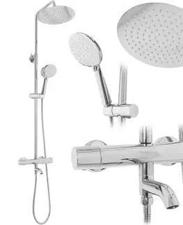 Kúpeľňové batérie REA REA - Sprchový set s bateriou 150mm Lungo chróm REA-P6607