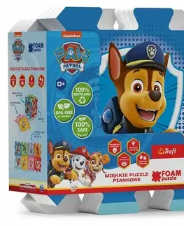 Puzzle Penové puzzle Paw Patrol, 32x32x1cm 8 ks vo fólii