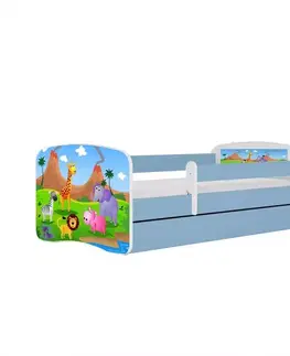 Postele pre dievčatá Detská Posteľ. Babydreams+Sz+M Modrá 70x140 Safari