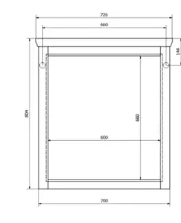 Kúpeľňový nábytok SAPHO - CROSS zrkadlo v drevenom ráme 70x80cm, buk CR312