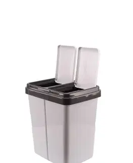 Odpadkové koše Kinekus Dvojdielny odpadkový kôš na separovaný odpad, plastový, DUOBIN