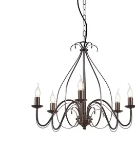 Lustre Klasický luster hrdzavo hnedý 5-svetiel - Giuseppe