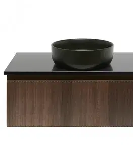 Kúpeľňový nábytok Kúpeľňová skrinka so žulovou doskou SAT Evolution 98x30x44, 8 cm orech mat SATEVO100NAZ SATEVO100NAZ