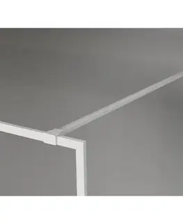 Sprchové dvere MEXEN/S - Kioto-F Sprchová zástena WALK-IN s rámom 140 x 202, grafit 8 mm, biela 800-140-104-20-40
