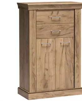 Komody do spálne Komoda Antica A-3 2D2S kraft zlatá