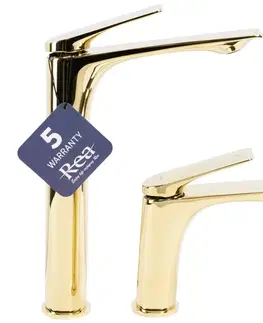 Kúpeľňové batérie REA - Umývadlová batéria AVALON gold vysoká REA-B1127