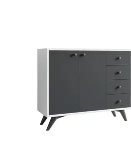 Komody Viacúčelová skrinka Waga - White, Anthracite