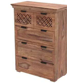 Komody Komoda Mira 90x120x45 indický masív palisander