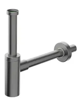 Náhradné diely a príslušenstvo BONOMINI - INOXMATER umývadlový sifón 5/4", odpad 32, nerez/gun metal 0581GM32K2