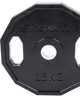 Závažia k činkám Pogumovaný olympijský kotúč inSPORTline Ruberton 15 kg 50 mm