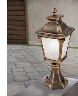 Záhradné lampy Orion - Vonkajšia lampa AIKO 1xE27/60W/230V 59 cm IP23 bronz/patina AL 11-1139/1 Patina
