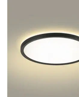 Svietidlá BRILAGI - LED Kúpeľňové svietidlo ULTRA SLIM LED/18W/230V pr. 30 cm čierna IP54 BRI229