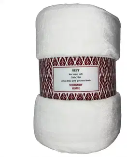 Ozdobné prikrývky Deka Nest Super Soft biela 200x220 Merkury Home