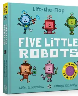 Leporelá, krabičky, puzzle knihy Five Little Robots - Mike Brownlow