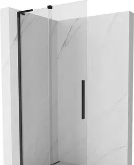 Sprchové dvere MEXEN/S - Velar L Sprchová zástena posuvná Walk-in 90 x 200, transparent 8 mm, čierna 871-090-003-03-70