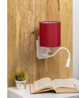 Svietidlá BRILAGI-LED Nástenná lampa NUBILA 1xE27/25W/230V+LED/3W biela/pompej. červená BG1559+BG1579