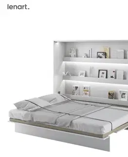 Postele Dig-net nábytok Sklápacia posteľ Lenart BED CONCEPT BC-14 biela | 160 x 200 cm