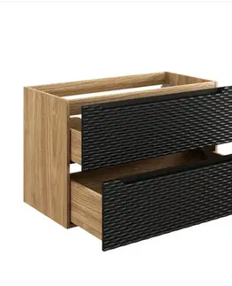 Skrinky do kúpeľne ArtCom Skrinka pod umývadlo OCEAN Black 82-90-2S | 90 cm