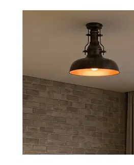 Svietidlá BRILAGI - Stropné svietidlo PYRONIC 1xE27/40W/230V priemer 32 cm bronzová/patina 892OPV2707
