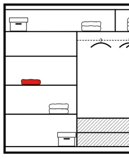 Šatníkové skrine ArtStol Šatníková  skriňa MONAKO | dub sonoma