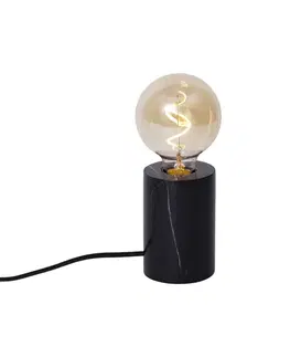 Stolné lampy Moderná stolná lampa čierny mramor - Marissa