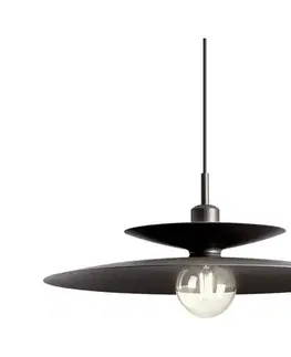 Svietidlá Redo 01-3051 - Luster na lane GUNNAR 1xE27/42W/230V priemer 50 cm čierna 01-3051