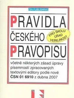 Literárna veda, jazykoveda Pravidla českého pravopisu - Kolektív autorov,neuvedený