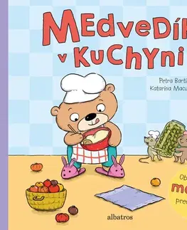 Leporelá, krabičky, puzzle knihy Medvedík v kuchyni - Petra Bartíková,Katarína Macurová