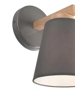 Svietidlá  Nástenné svietidlo ELLIE 1xE27/60W/230V sivé KM-1.113 GREY
