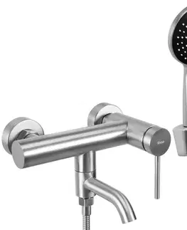 Kúpeľňové batérie REA - Vaňová nástenná batéria Clif - matná Brush Nickel REA-B6874