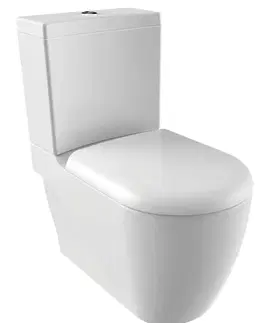 Záchody SAPHO - GRANDE WC kombi XL, spodný / zadný odpad, biela GR360