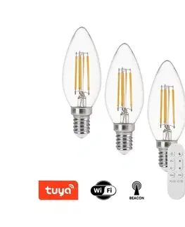 LED osvetlenie  NEO 07807CDO - Sada 3x LED CCT stmievateľných žiaroviek E14/4W/230V Wi‑Fi + diaľkové ovládanie 07807CDO