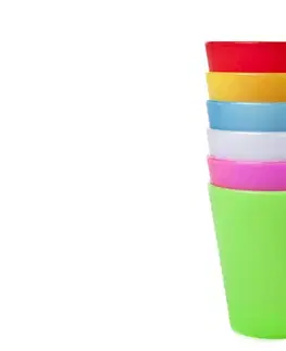 Kelímky, poháriky MAKRO - Poháre farebné plastové, sada 6ks 200 ml