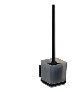Svietidlá WENKO 71450800 - WC sada VACUUM-LOC QUADRO ED 9,5x37 cm čierna 71450800
