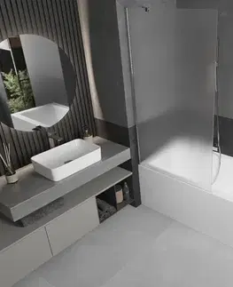 Sprchové dvere MEXEN/S - Next vaňová zástena FIX 90 x 150, mrazené sklo, chróm 895-090-000-00-30-01