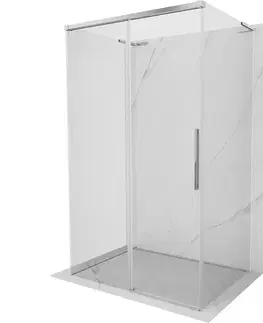 Sprchovacie kúty MEXEN/S - Rox-3S L sprchový kút 3 stenný, posuvný 155 x 75, transparent, chróm 8C2L-155-075-01-00-3S