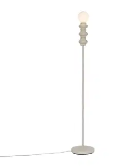Stojace lampy Retro stojacia lampa béžová s matným sklom - Fedde